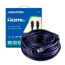 Cabo HDMI Aquario 2.0 4K 3D 19 Pinos 20 Metros - 4K20
