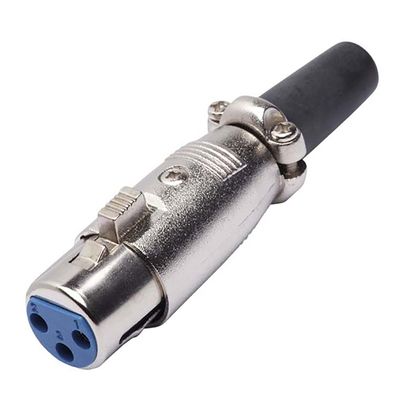 Conector Cannon de Microfone Fêmea com Prensa