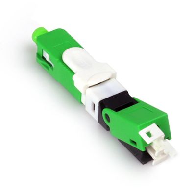 Fast Connector SC/APC com CLIP e Trava Verde