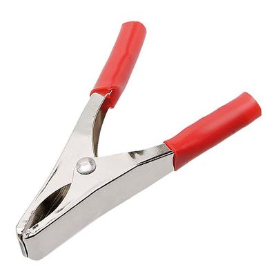 Garra Jacare para Bateria 10A - 5CM - Vermelha