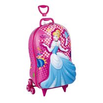 Mochila Com Rodas 3D Princesa Cinderela - MaxToy