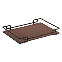 Bandeja Multiuso Luana Tampo Couríss. Caramelo 30X40 Preta