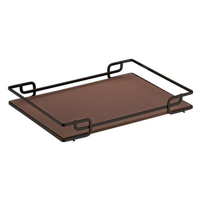 Bandeja Multiuso Luana Tampo Couríss. Caramelo 37X57 Preta