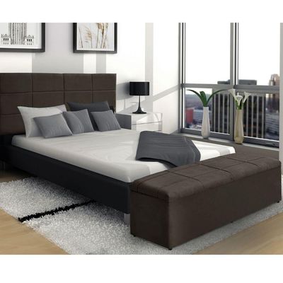 Baú Recamier 1,58-Suede Marrom