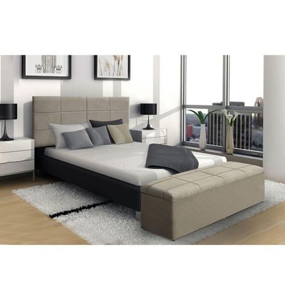 Baú Recamier 1.38-Suede Bege