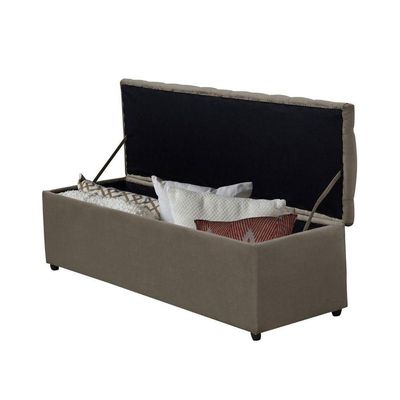 Baú Recamier 1.38-Suede Bege