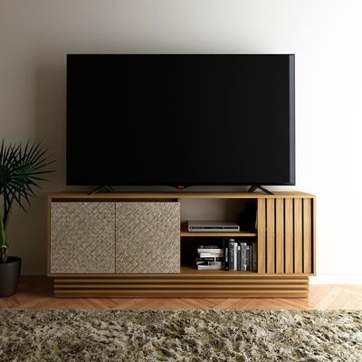 Rack E Painel Para Tv 42'' Pa2913Xr1480 Natural Palha