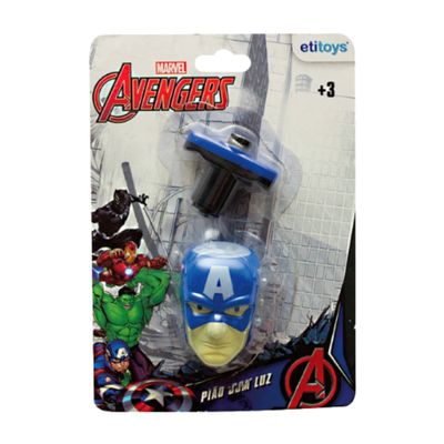 Pião Com Luz Capitão América Avengers - Etitoys