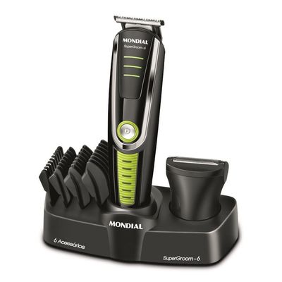Aparador De Pelos Mondial Super Groom Bg-04 Preto Bivolt Bivolt