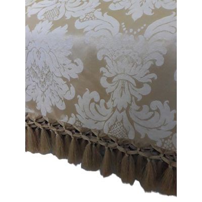 Capa manta sofá sala xalé dourado bege  jacquard 1,80x2,80