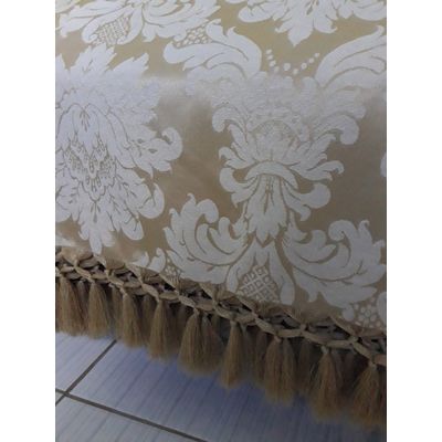 Capa manta sofá sala xalé dourado bege  jacquard 1,80x2,80