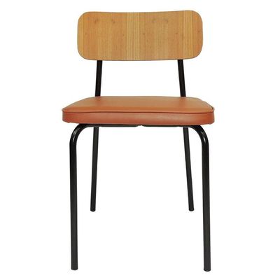 Cadeira Student Decorativa Preta Caramelo Overseas