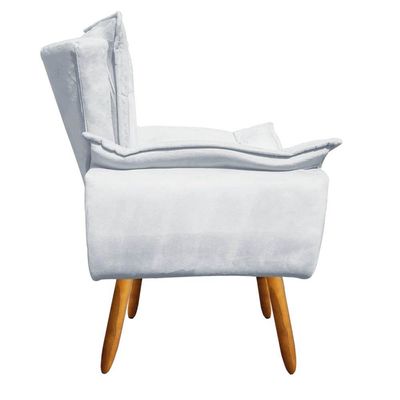 Kit 01 Namoradeira E 01 Poltrona Opala Suede Pés Palito