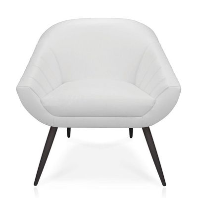 Kit 02 Poltronas Giovana Corino Branco Pés Palito De Ferro