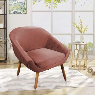 Kit 01 Namoradeira e 02 Poltronas Veludo Castanho Rose