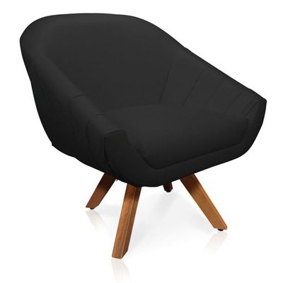 Kit 01 Namoradeira 02 Lugares E 02 Poltronas Giratória Giovana Corino Mm30 Preto