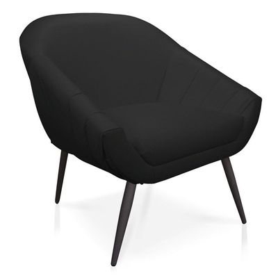 Kit 01 Namoradeira 02 Lugares E 02 Poltronas Giovana Corino Pés Palito De Ferro Preto