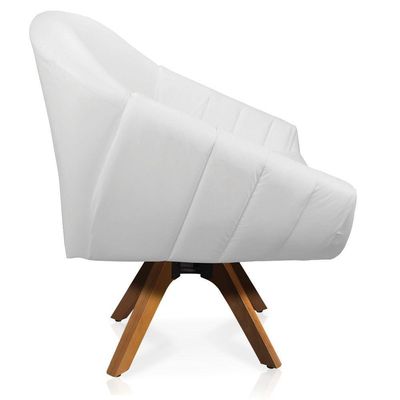 Kit 01 Namoradeira 02 Lugares E 02 Poltronas Giratória Giovana Corino Branco Mm30