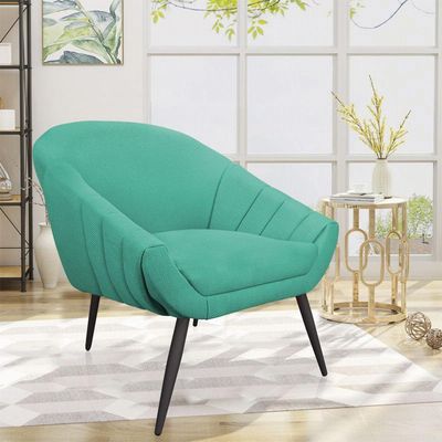 Kit 02 Poltronas Giovana Linho Pés Palito De Ferro A115 Azul Pavão