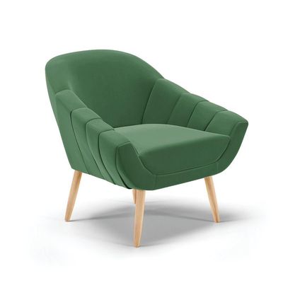 Kit 01 Namoradeira E 02 Poltronas Veludo Natural Verde