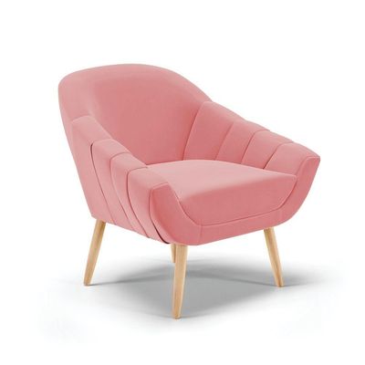 Kit 01 Namoradeira E 01 Poltrona Suede Natural Rose