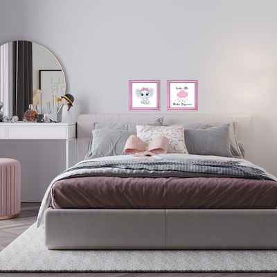 Kit 2 Quadro Infantil Elefanta Menina 2