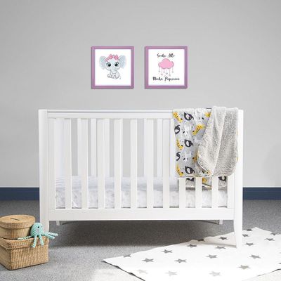 Kit 2 Quadro Infantil Elefanta Menina 1