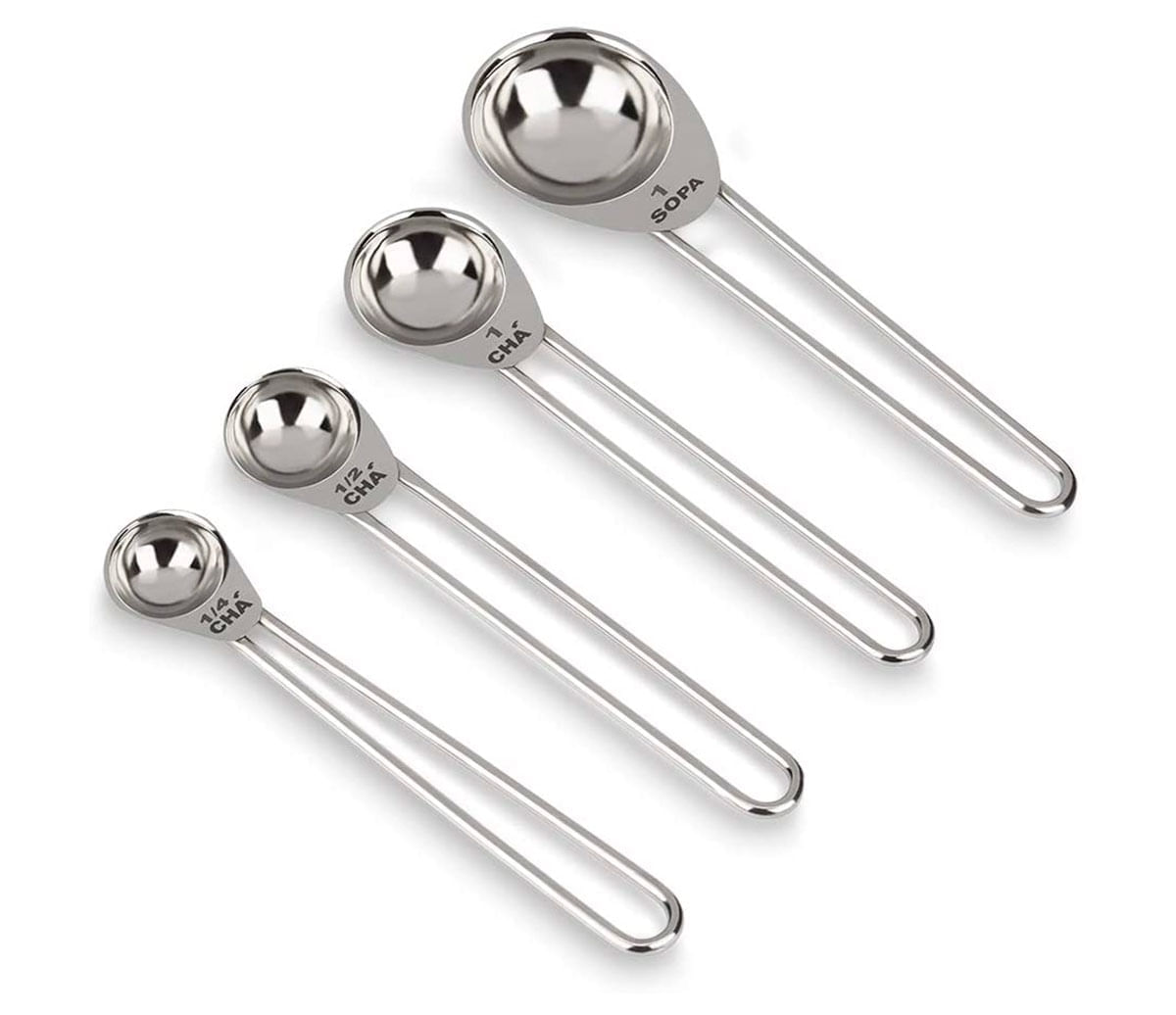 Conjunto Medidores Inox Tp Colher 4Pcs Top Pratic