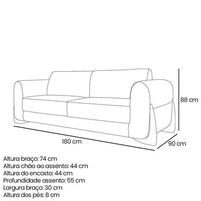 Kit 2 Poltronas E Sofá 2 Lugares Linho Pés Castanho Dourado