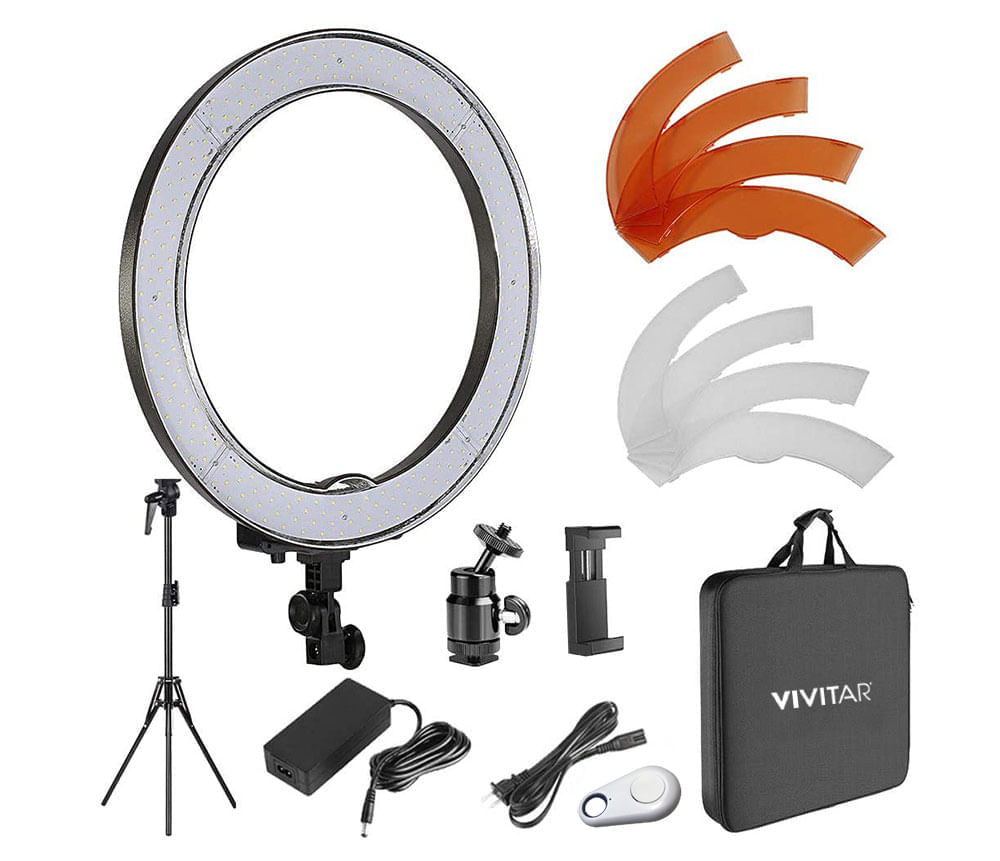 Ring Light de 18 polegadas 5.200 Lumens - Tripé + Suporte +Controle