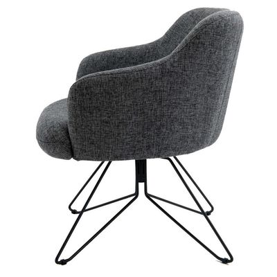 2 Poltronas Base Orby Fixa Jade C-469 Linho Mescla Domi