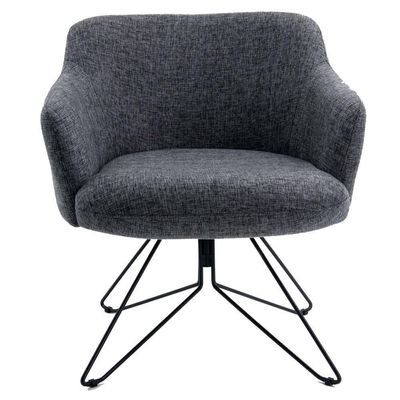 2 Poltronas Base Orby Fixa Jade C-469 Linho Mescla Domi