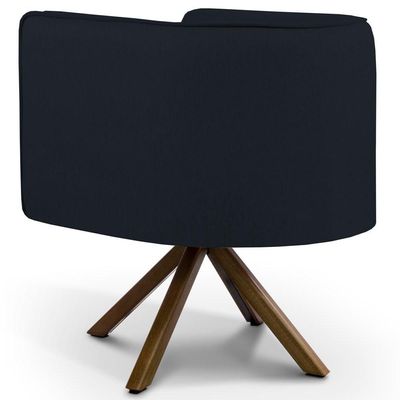 2 Poltronas Base Giromad Madeira Betina C-05 Preto Domi