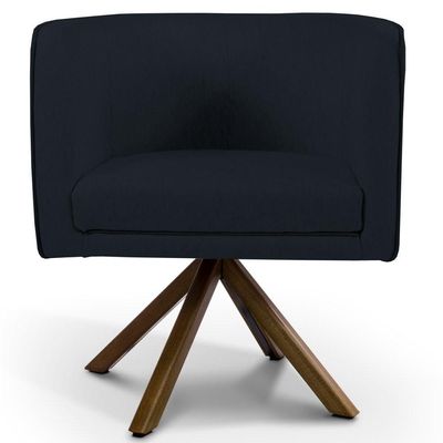 2 Poltronas Base Giromad Madeira Betina C-05 Preto Domi