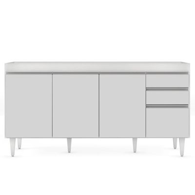 Balcão Gabinete 160Cm 4 Portas Arkansas Branco