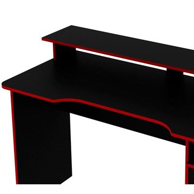Mesa Para Computador Gamer Me4153 Preto Vermelho
