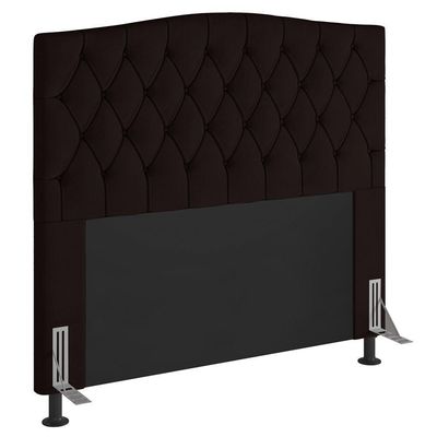 Cabeceira Estofada Box Queen Size 160cm Com Frame Marrom