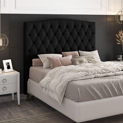 Cabeceira Estofada Box Casal Greta 140cm Com Frame Preto