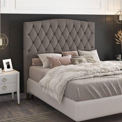 Cabeceira Estofada Box Casal Greta 140cm Com Frame Bege