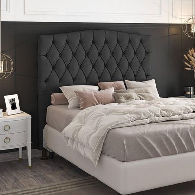 Cabeceira Estofada Box Queen Size 160cm Com Frame Cinza