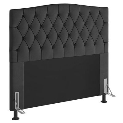 Cabeceira Estofada Box Casal Greta 140cm Com Frame Cinza