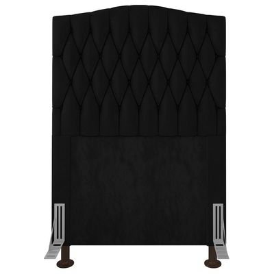 Cabeceira Estofada Box Solteiro Greta 90cm Com Frame Preto