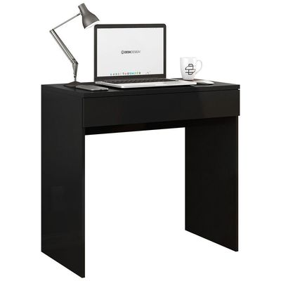 Mesa Escrivaninha Bp 100% Mdf 80cm Com 01 Gaveta Preto