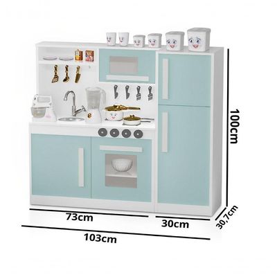 Cozinha Infantil Com Geladeira Mdf Perfeita Menta Potente