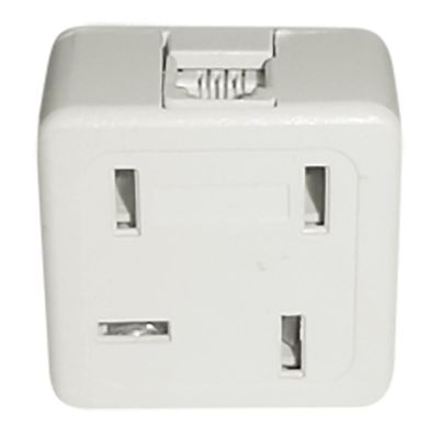 Plug Telef.femea C/JACK Lateral Marfim Tomada