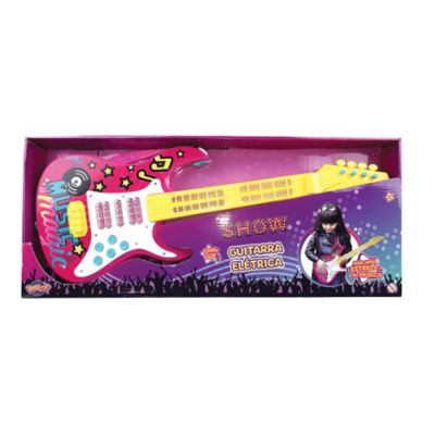 Guitarra Elétrica Musical Infantil Music Magic Rosa - Toyng