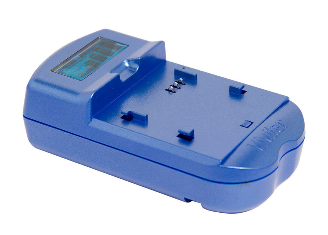 Carregador de baterias Nikon com visor de LCD Azul