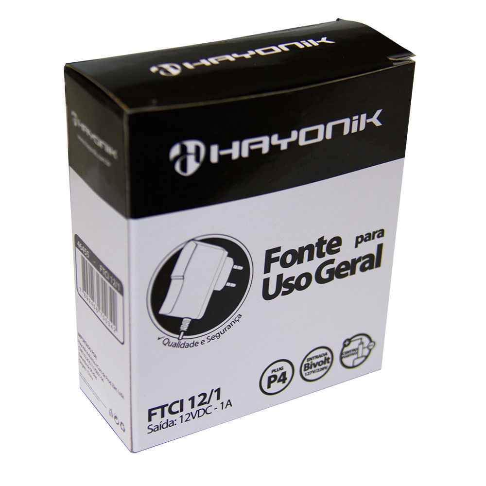 Fonte Chaveada 12VDC 1A FCTP1201