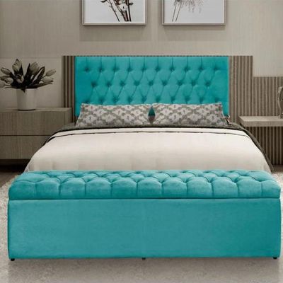 Painel Cabeceira Com Bau Dubai 1.28 Viuva Azul Tifany