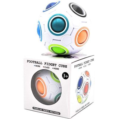 Football Fidget Cube Jogo Quebra Cabeça Infantil 12 Buracos